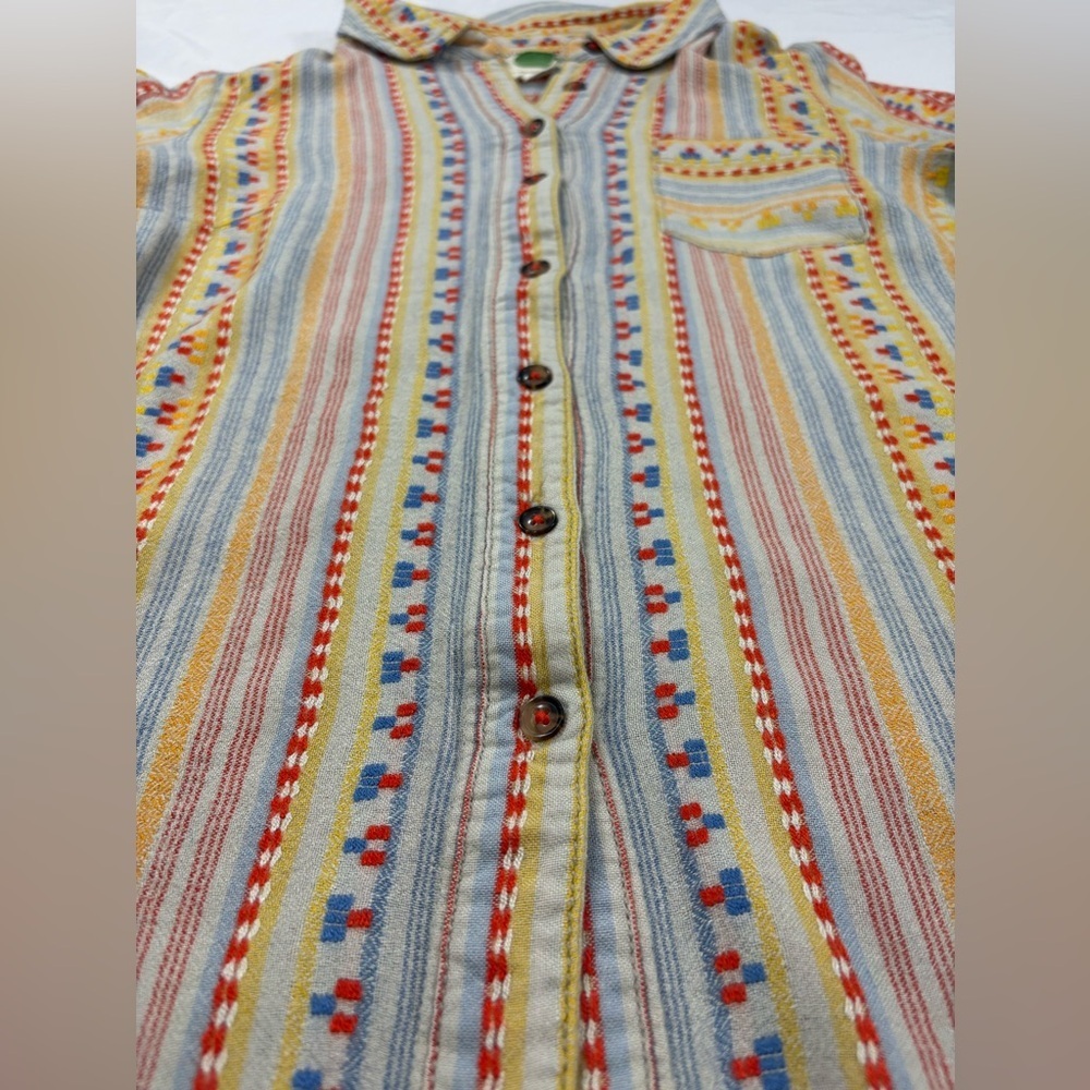 Anthropologie Embroidered Bohemian Boho Top Shirt long sleeve - Picture 6 of 9